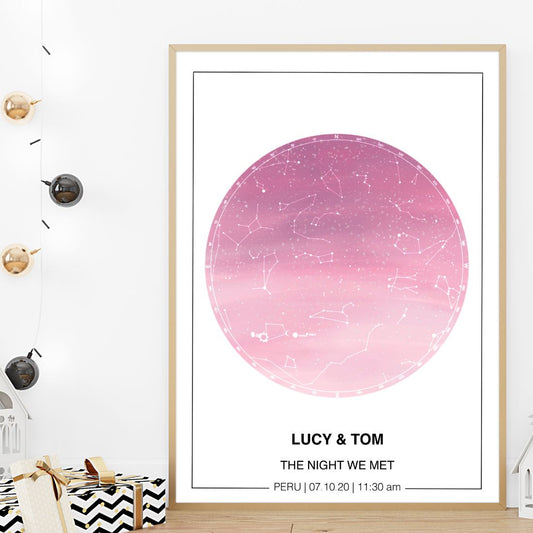 Star Map Personalised Print