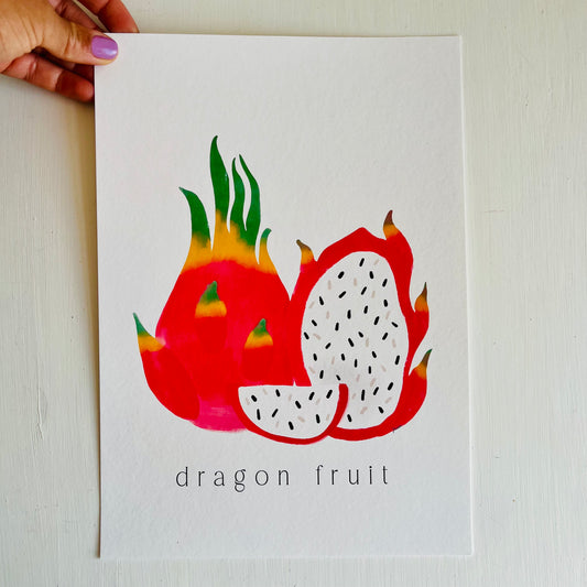 Tropical Dragon Fruit Print