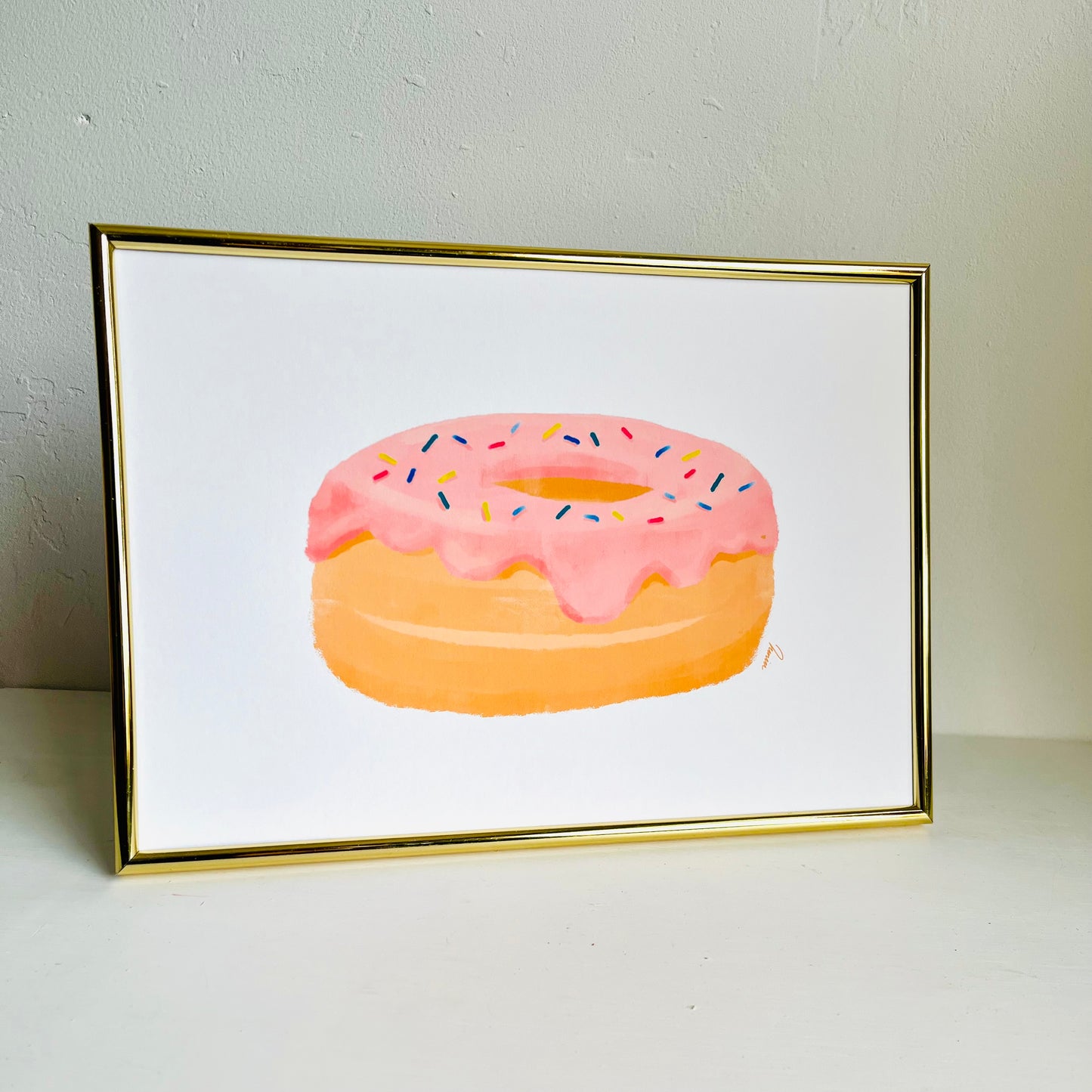 Pink Doughnut Print