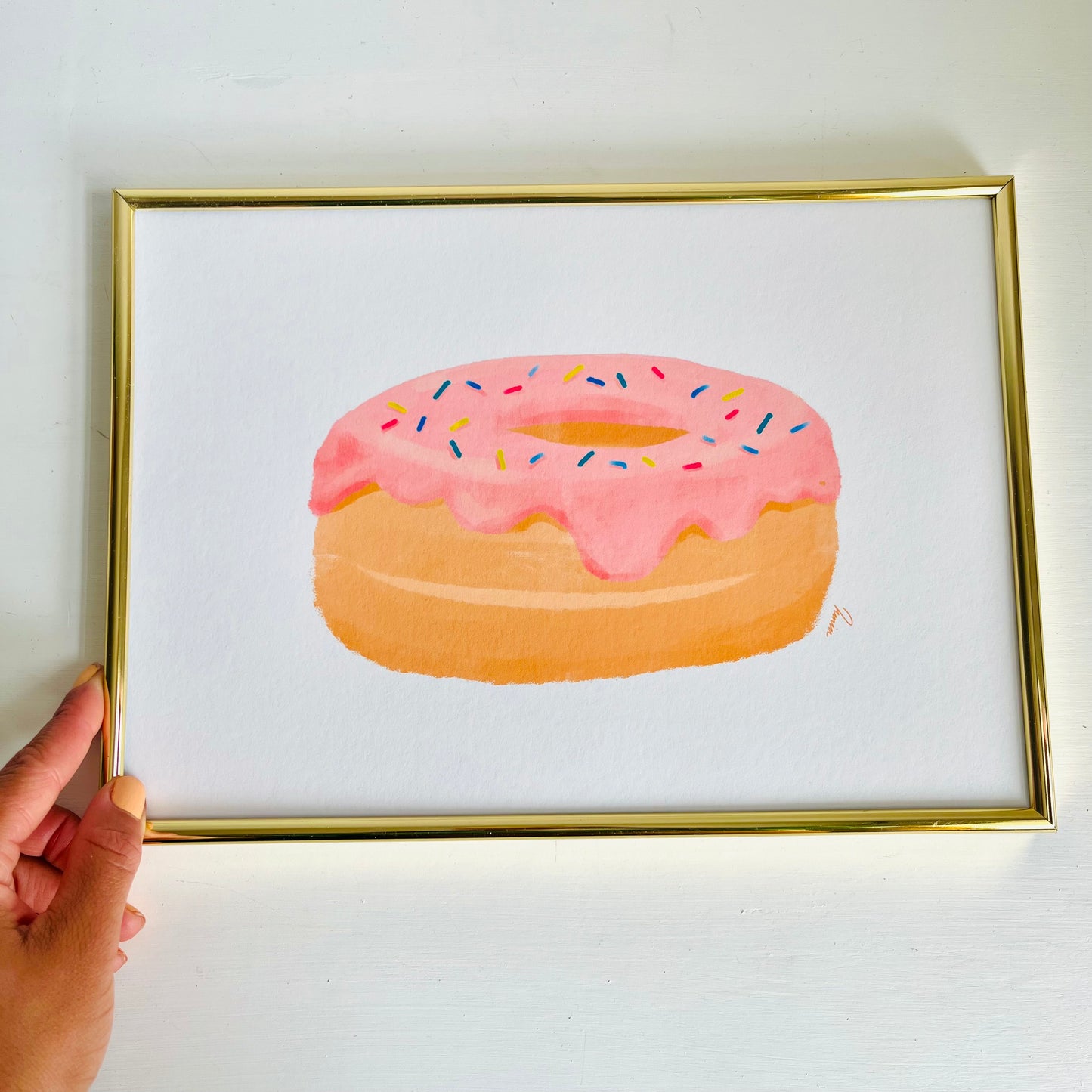 Pink Doughnut Print